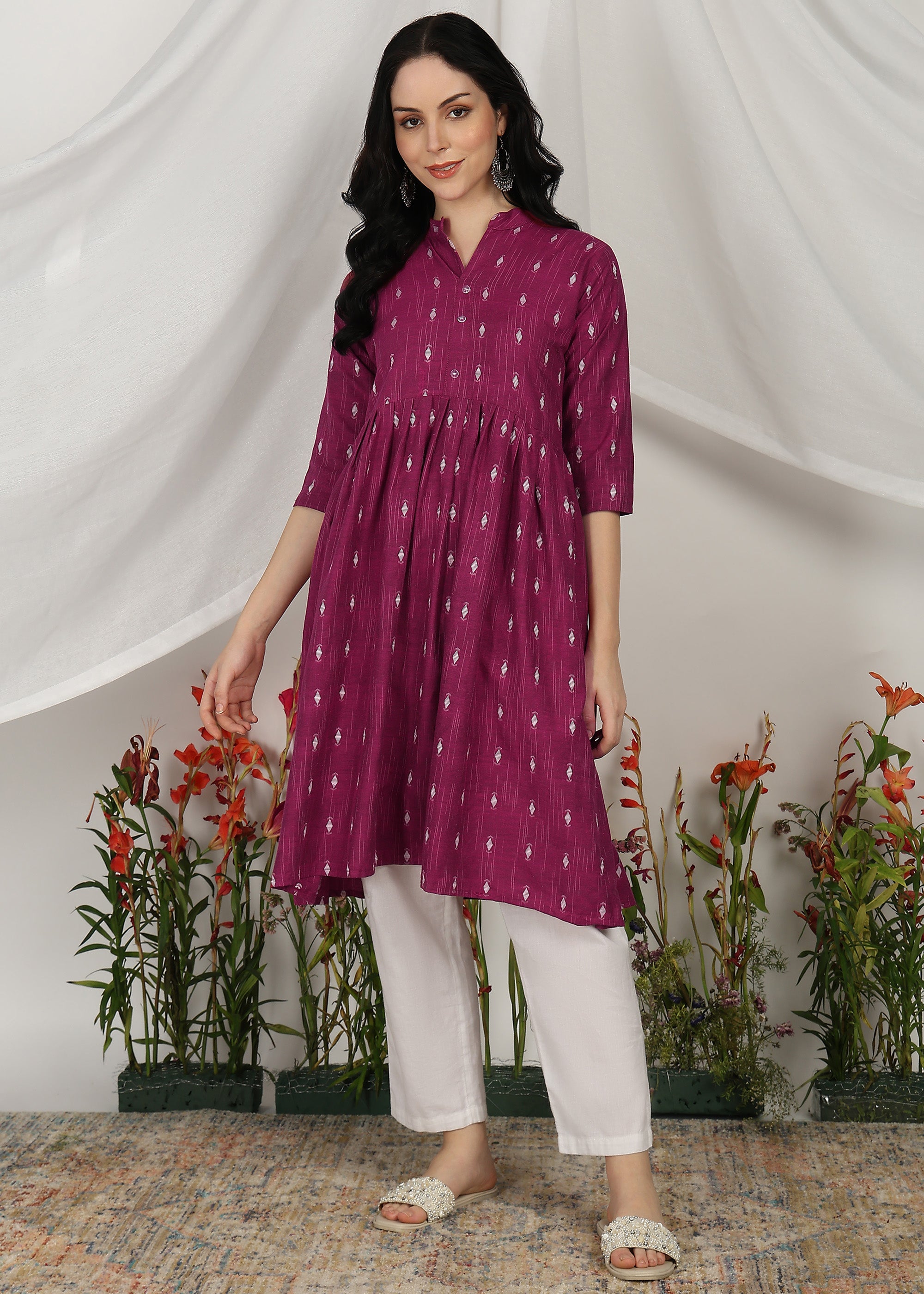 Elegant Striped A-Line Kurtas for Women – (PACK OF 3)