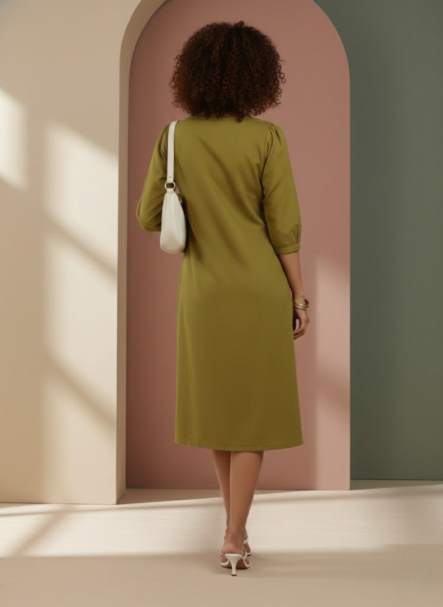 Blush Embroidered Cotton Blend Dress (Copy)