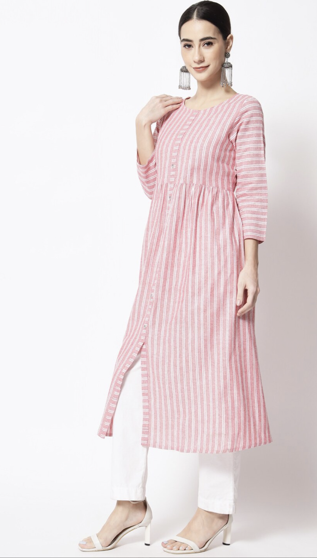 Elegant Striped A-Line Kurtas for Women – (PACK OF 3)