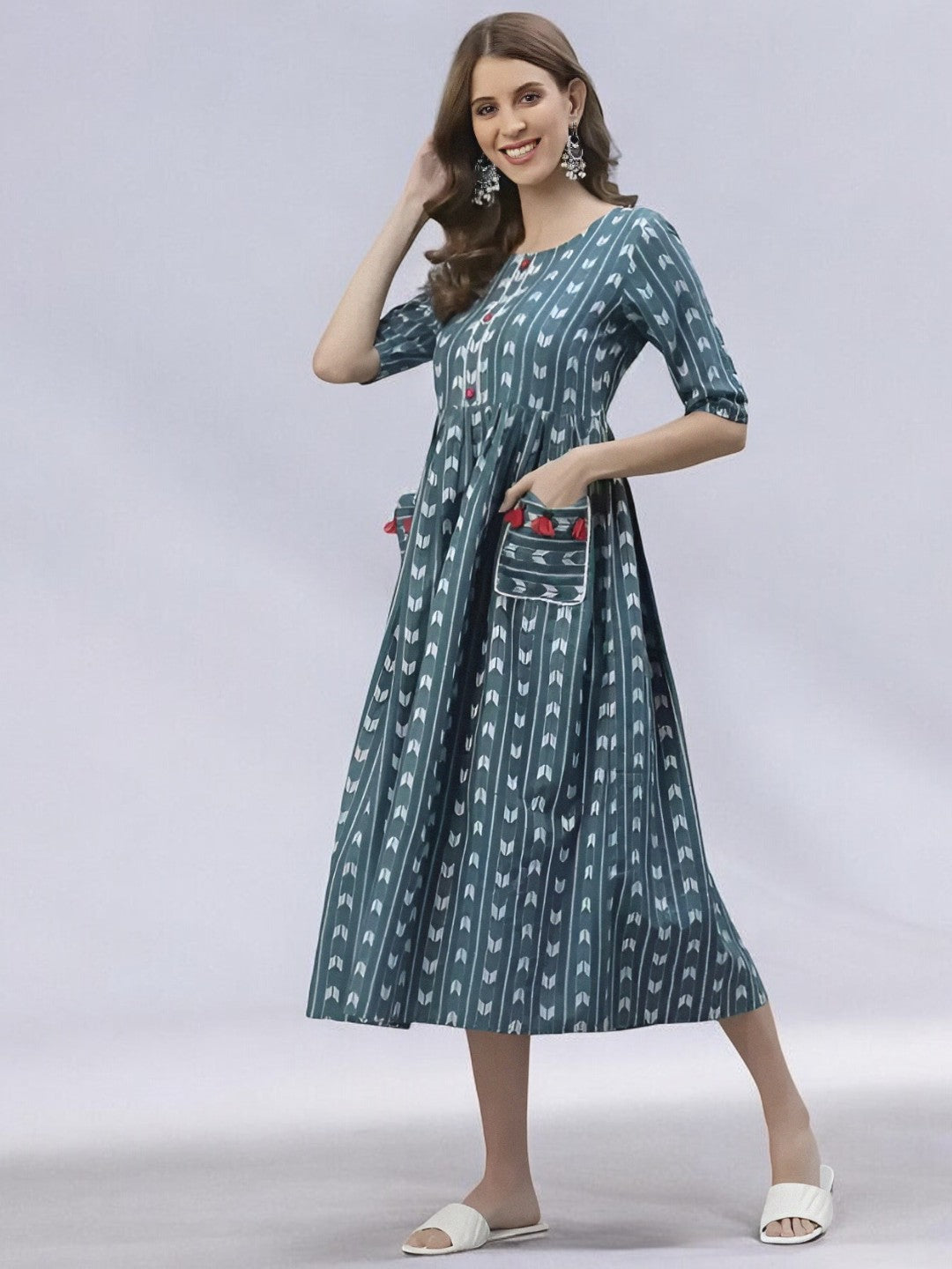 Elegant Striped A-Line Kurtas for Women – (PACK OF 3)